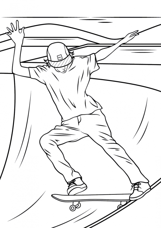 Скейт черно белый