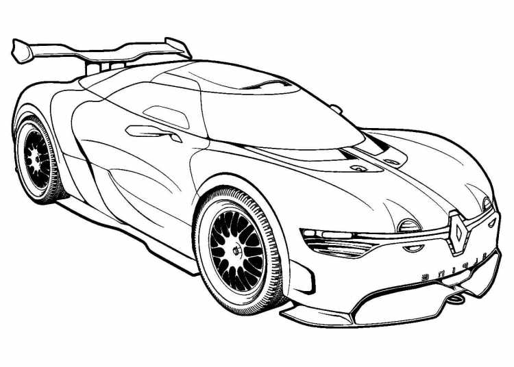 Гоночная машина печать