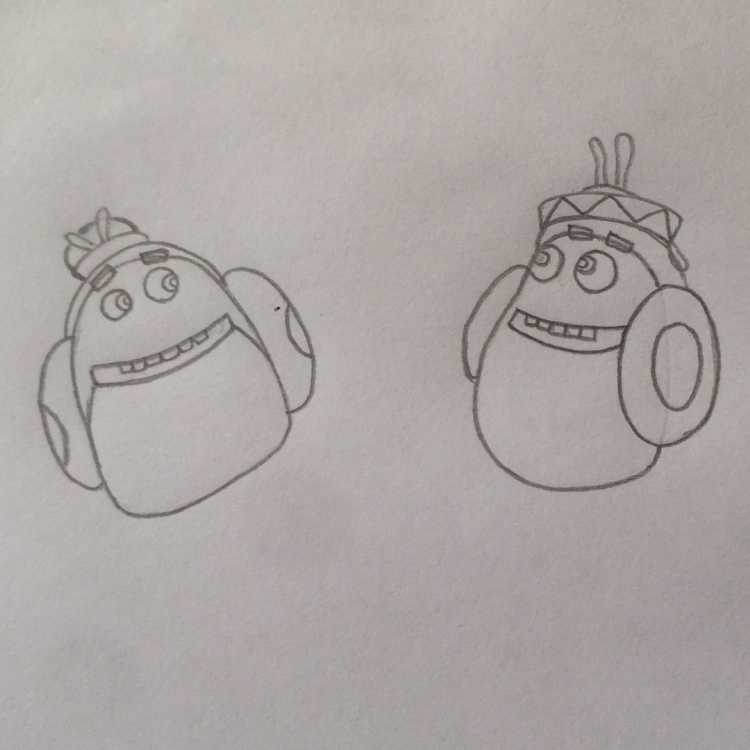 Лунтик рисунок карандашом