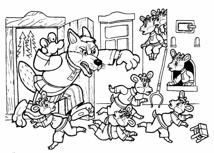 Коза с козлятами сказка