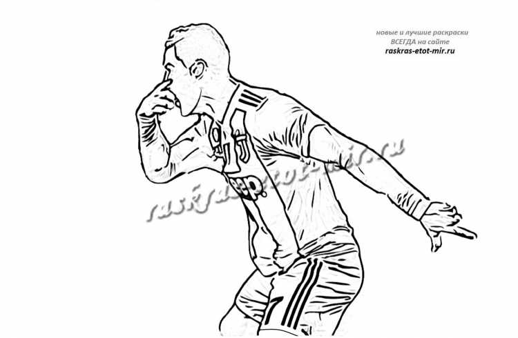 Роналдо рисунки карандашом для детей