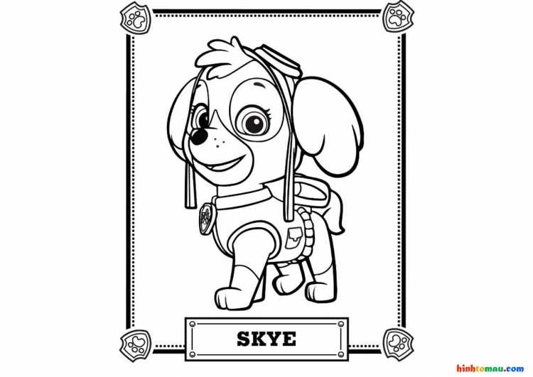 Мега Скай Щенячий патруль раскраска
