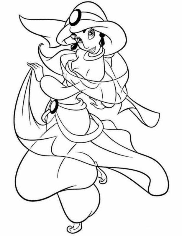 Алладин мультфильм раскраска