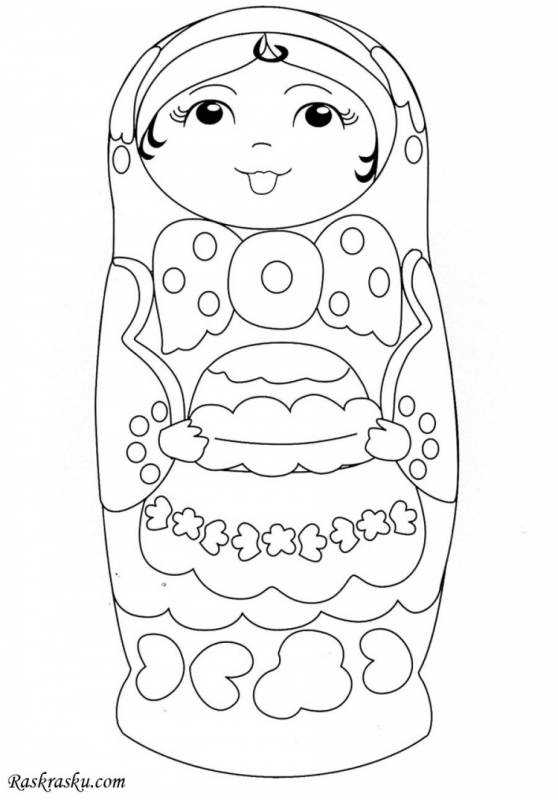 Рисунок Загорской матрешки
