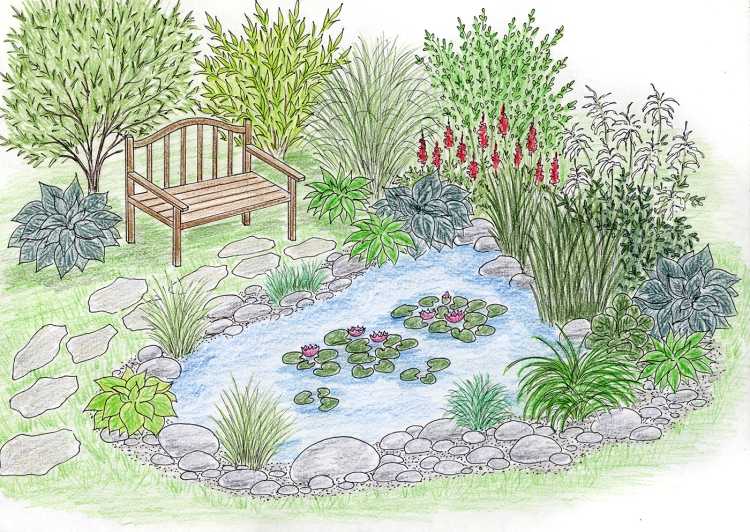 Ландшафтный дизайн рисовать