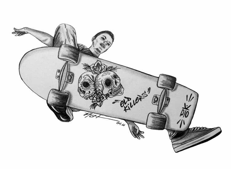 Эскиз скейта