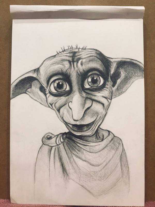 Портрет Добби из Гарри Поттера