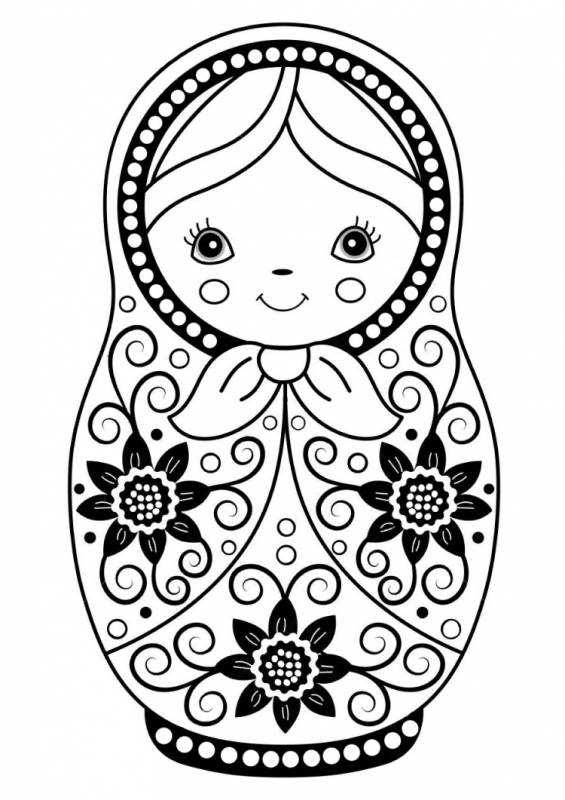 Полхов Майданская Матрешка трафарет