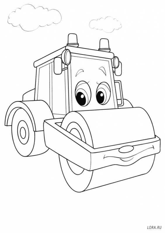 Раскраска каток машина