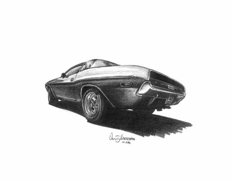 Рисовать Додж Чарджер