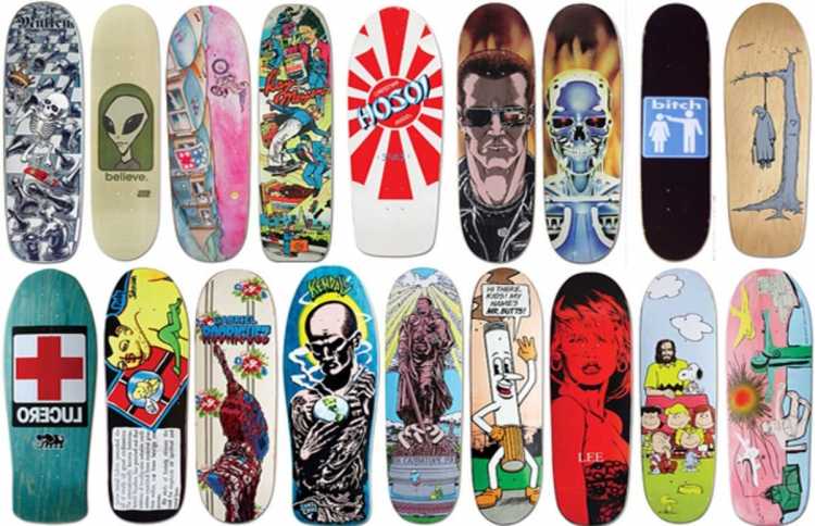Скейтборд разрисованный