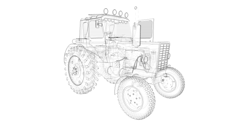 Раскраска трактор Беларус МТЗ-82