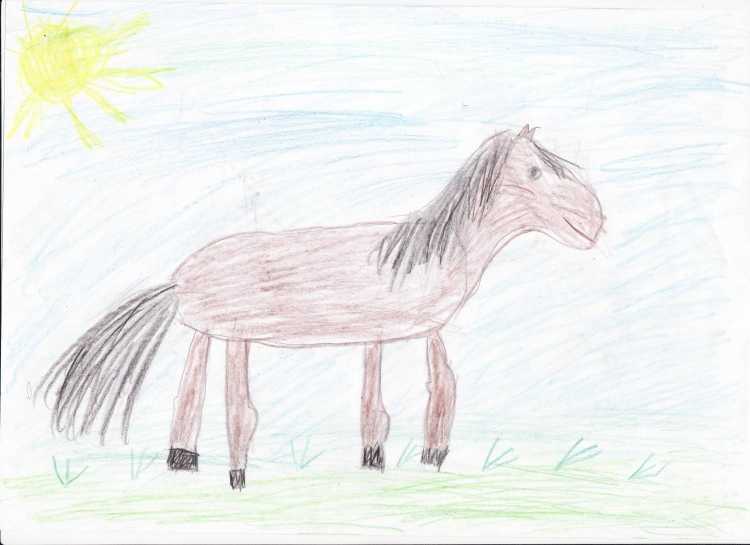 Детские рисунки лошадей