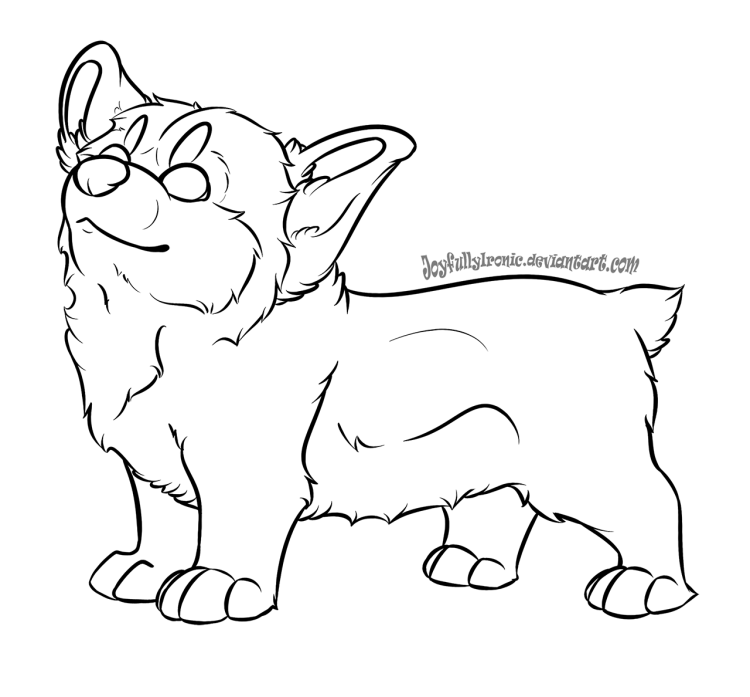 Раскраска антистресс корги