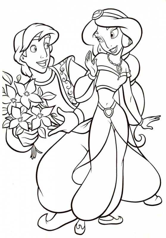 Алладин раскраска