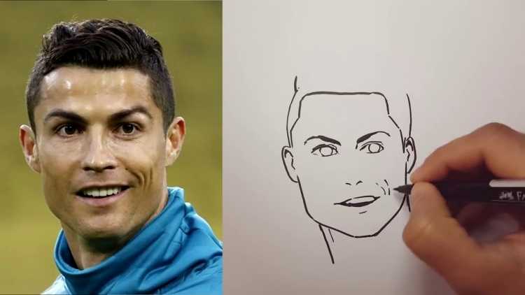 Раскраска футболист Криштиану Роналду