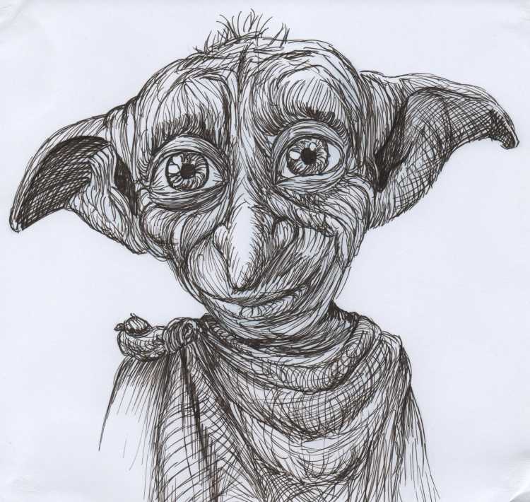 Портрет Добби из Гарри Поттера