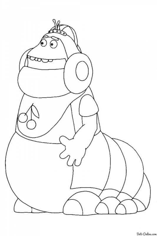 Пупсень из Лунтика раскраска