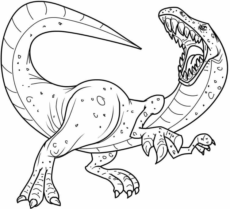 Дилофозавр парк Юрского периода раскраска