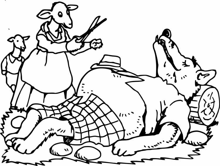 Волк и теленок рисунок