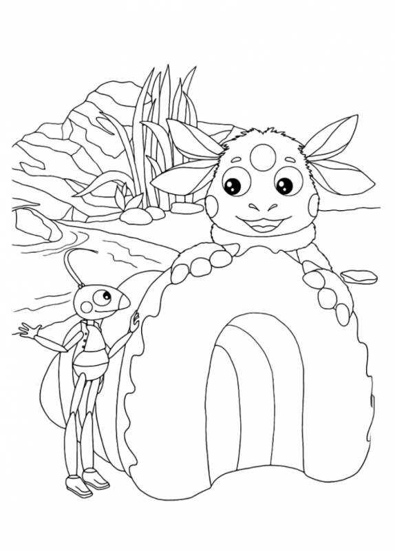 Лунтик и его друзья трусишка Вупсень