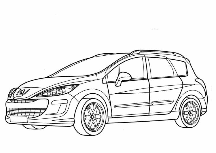Раскраска Peugeot 308
