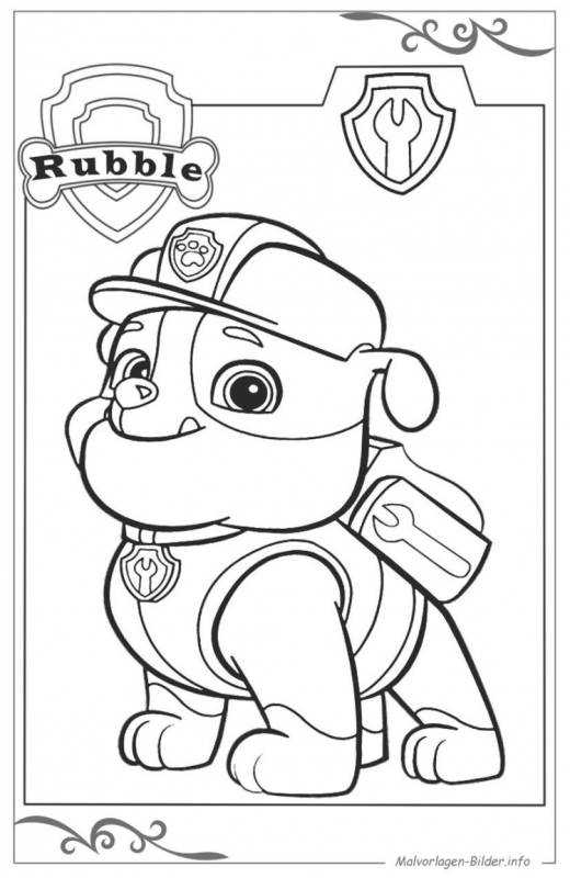 Paw Patrol Крепыш раскраска