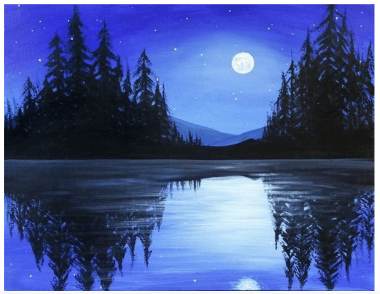 Рисование ночного пейзажа