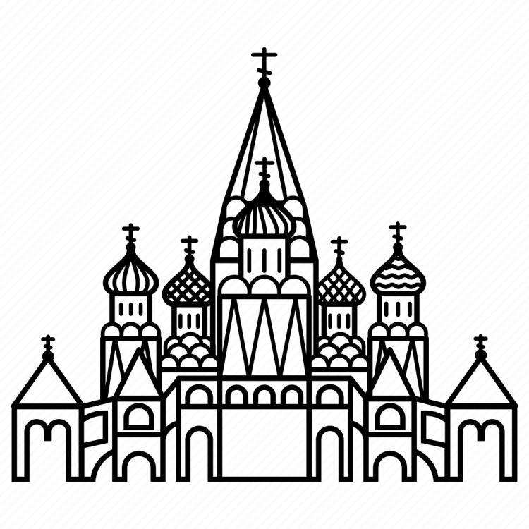 Храм Василия Блаженного Москва раскраска