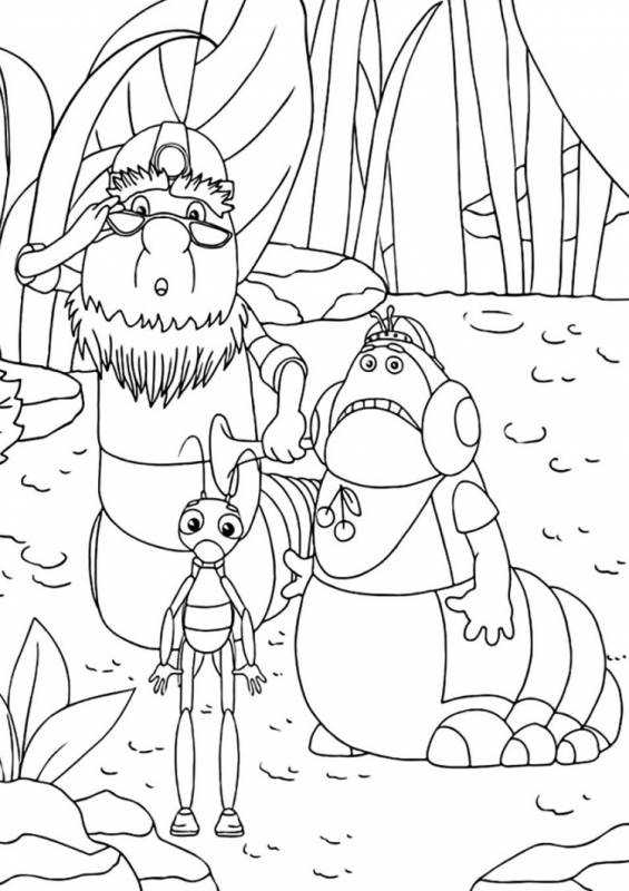 Раскраска Лунтик дядя Шнюк