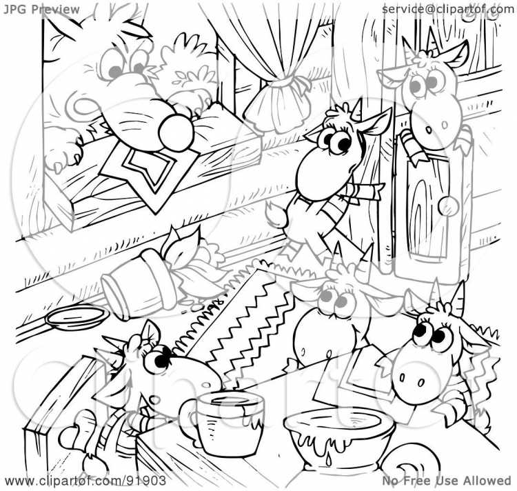 Коза Сказочная раскраска