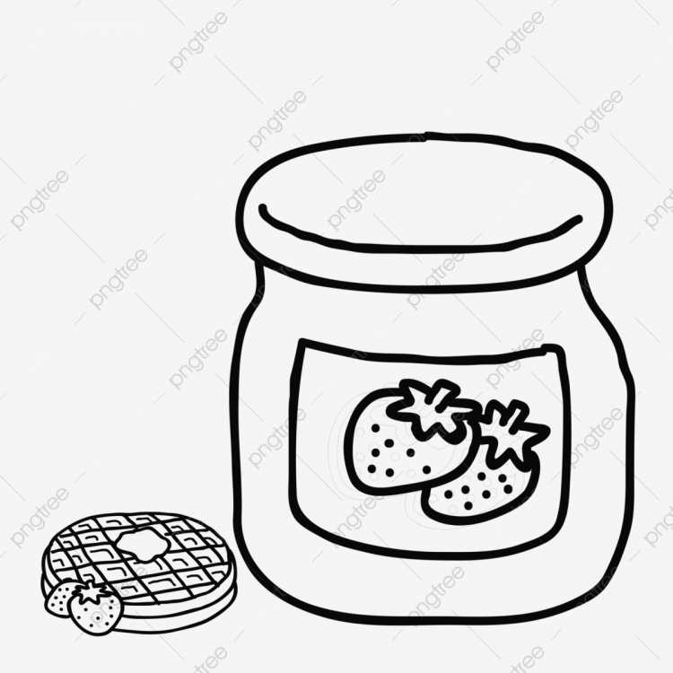 Баночка варенья раскраска