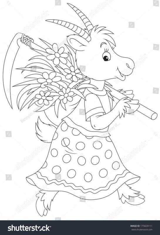 Сказка волк и семеро козлят раскраска