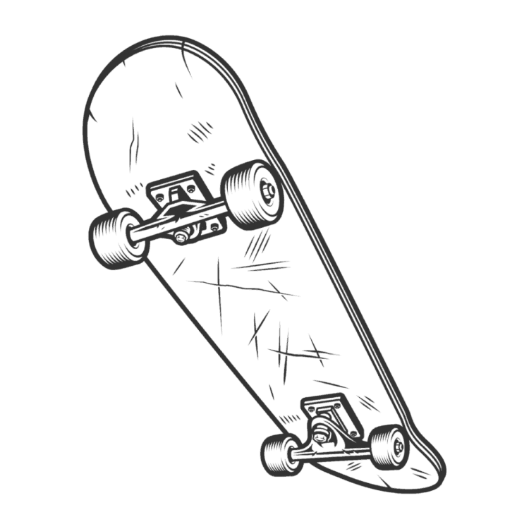Раскраска скейтборд