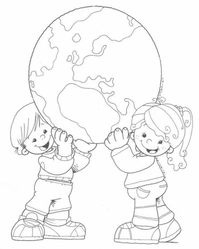 День земли раскраска