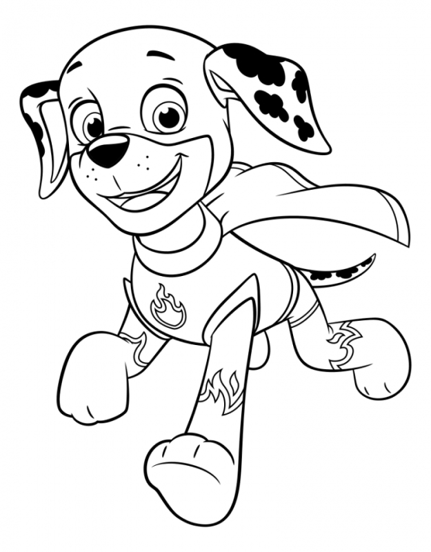 Маршал Щенячий патруль раскраска