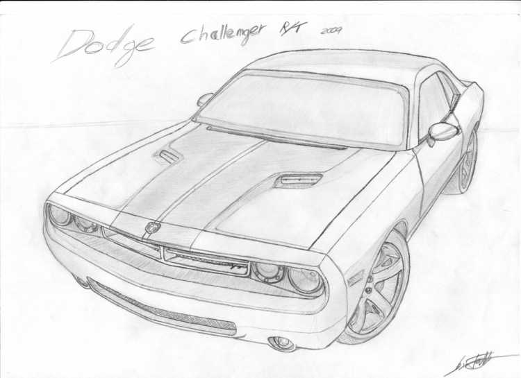 Раскраска dodge Challenger 1970