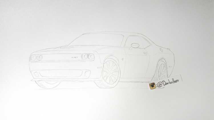 Dodge Charger 1969 карандашом