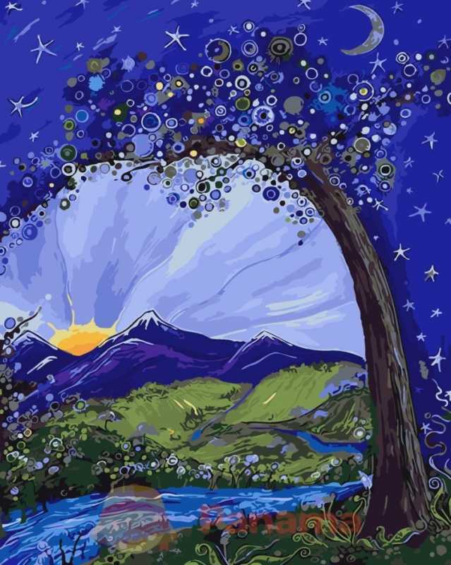 Сказочные пейзажи акрилом