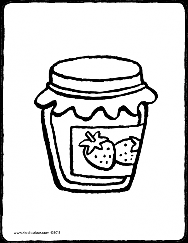 Банка варенья раскраска