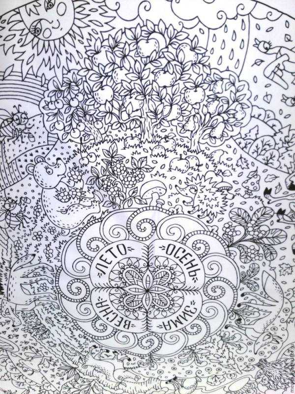 Декоративное рисование узор в круге