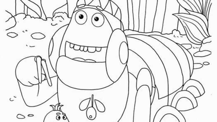 Лунтик раскраска Вупсень