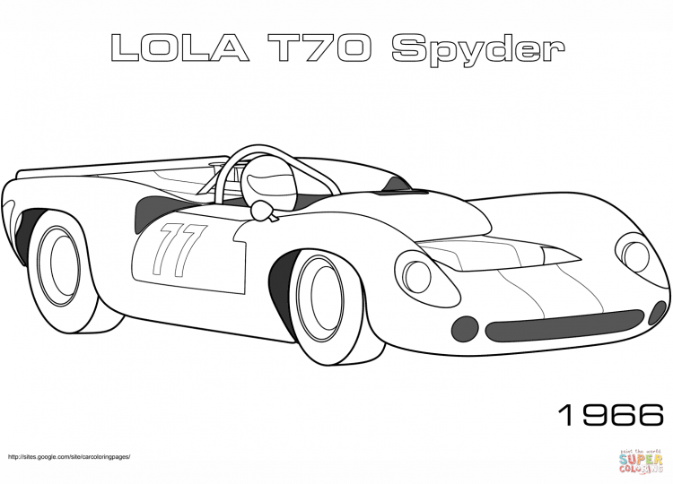 Гоночная машина раскраска для детей