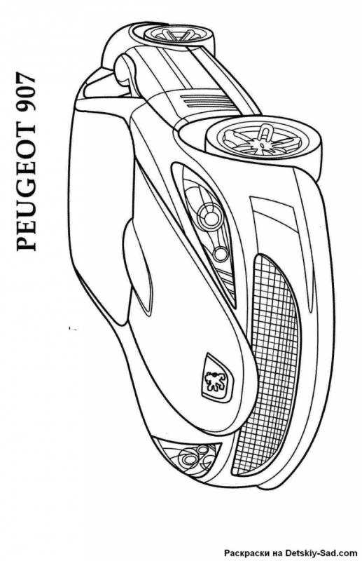 Раскраска Пежо 308