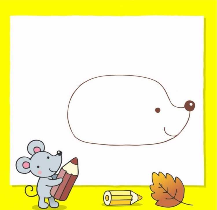 Ёжик раскраска для детей