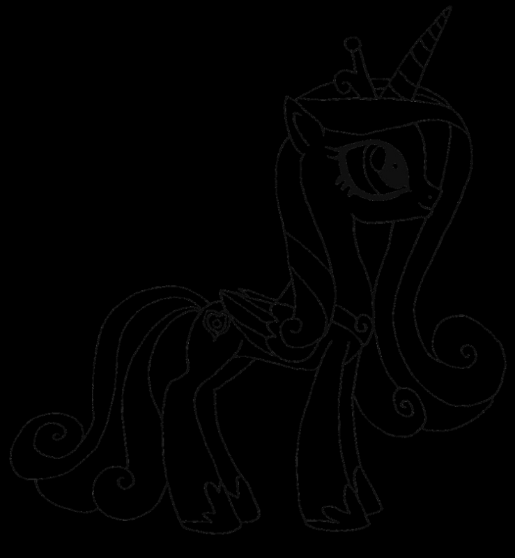 Раскраска пони принцесса Каденс