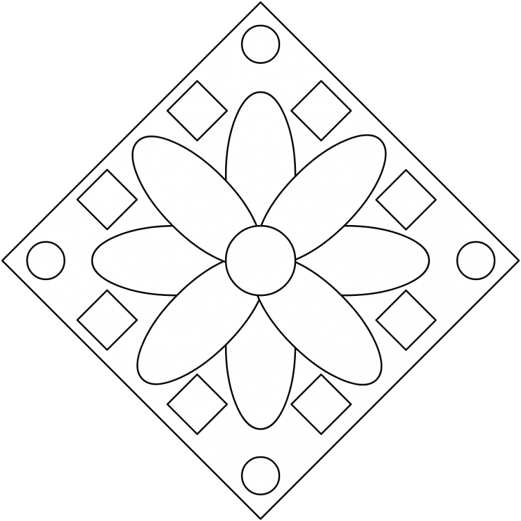 Узор в квадрате для рисования