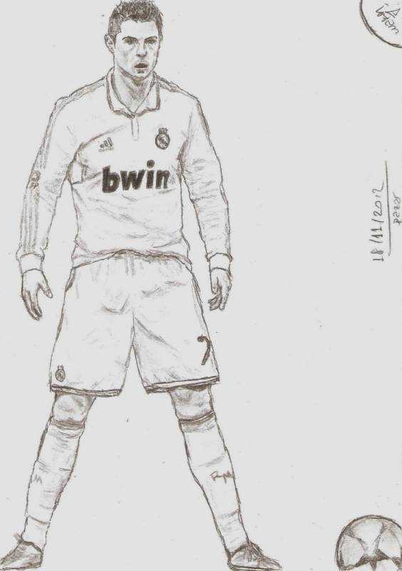 Рисунки футболистов Кристиано Роналдо