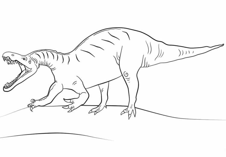Динозавр Галлимим раскраска