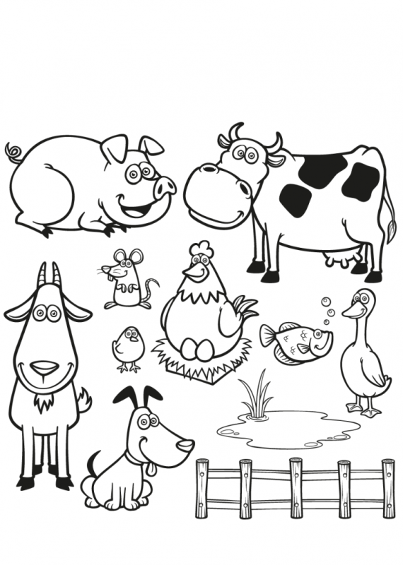 Раскраска лего ферма